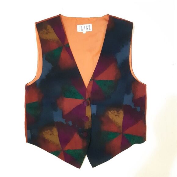 90's "Blast" Vintage Multicolour Vest - Picture 1 of 8